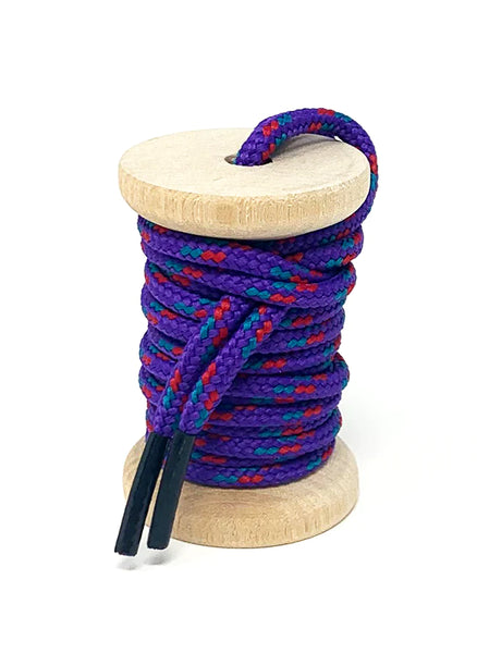 Purple, Teal & Red Boot Laces - The Roman
